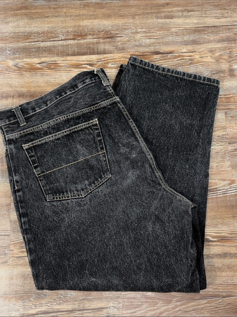 Faded Glory Men's Black Washed Relaxed Jeans